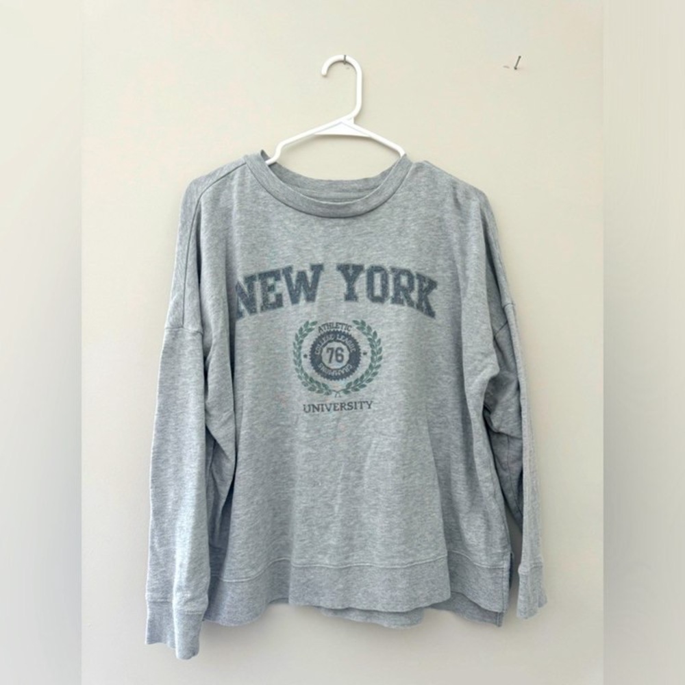 Gray New York University Sweatshirt